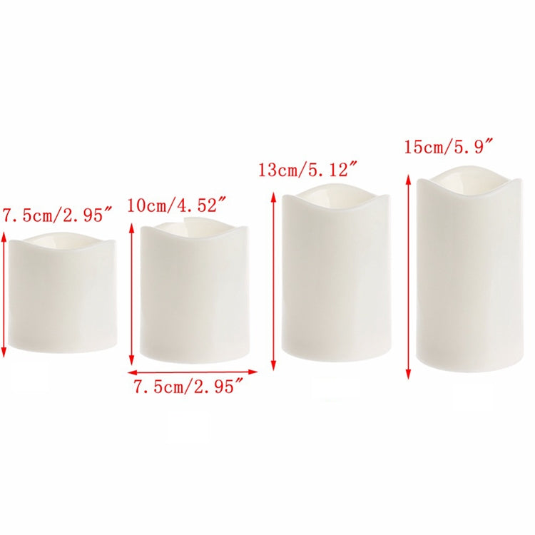 ELECTROPRIME Cylindrical LED Electronic Candle Light Simulation Wedding Candlestick Candle, Size:15x7.5cm with remote control