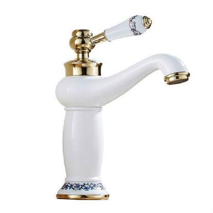 ELECTROPRIME Copper Antique Hot Cold Double Blue White Porcelain Faucet