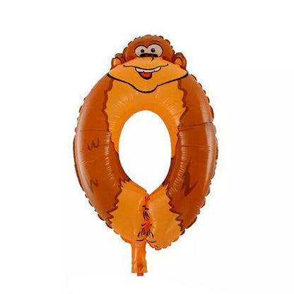 ELECTROPRIME 3 PCS 0-9 Digital Cartoon Children Birthday Party Decorated Aluminum Balloon(Number Zero)
