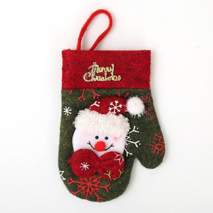 ELECTROPRIME Christmas Decorations Restaurant Decorations Gift Bag Knife and Fork Set Gloves Style(Snowman)
