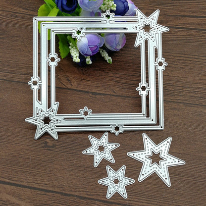 ELECTROPRIME Pentagram Border Cutting Knife Die Scrapbook DIY Material