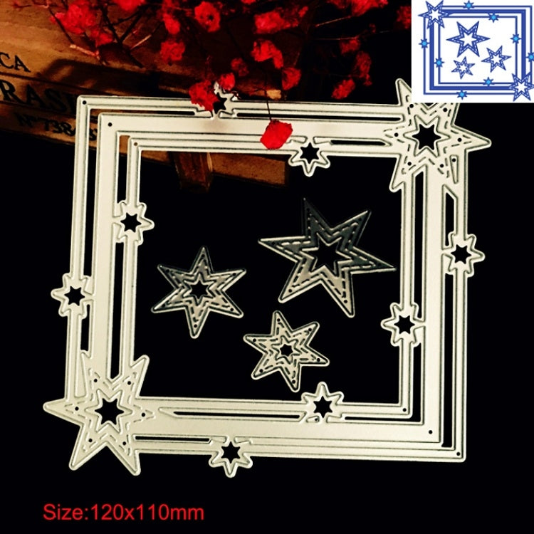 ELECTROPRIME Pentagram Border Cutting Knife Die Scrapbook DIY Material