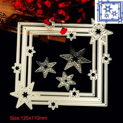 ELECTROPRIME Pentagram Border Cutting Knife Die Scrapbook DIY Material