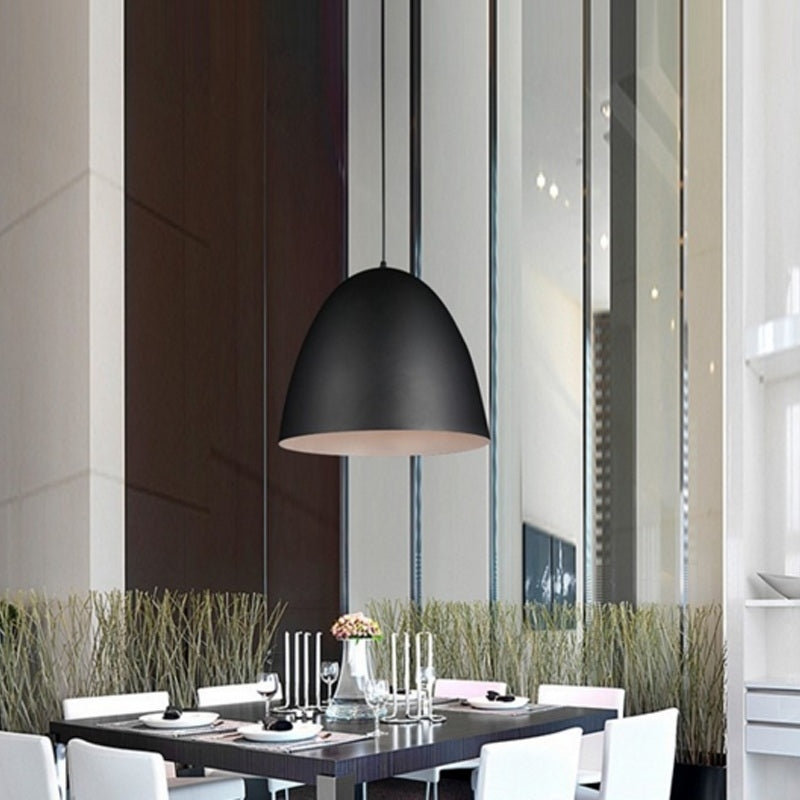 ELECTROPRIME Modern Minimalist Cafe Simple Living Room Bedroom Restaurant Bar Engineering Commercial Lamps, Diameter: 25cm (Black)