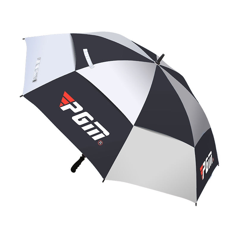 ELECTROPRIME PGM Golf Fiberglass Straight Anti-typhoon Umbrella(Color:Black Size:Manual)