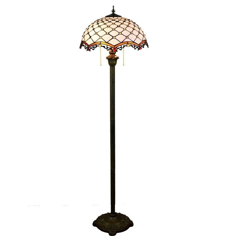ELECTROPRIME Modern Mediterranean Floor Lamp Mosaic Glass Living Room Dining Room Bedroom Decorative Light (EU Plug)