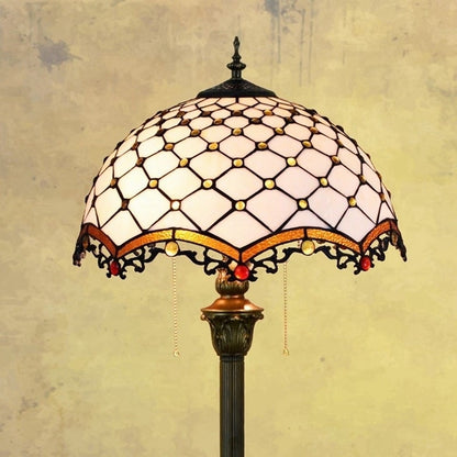 ELECTROPRIME Modern Mediterranean Floor Lamp Mosaic Glass Living Room Dining Room Bedroom Decorative Light (EU Plug)