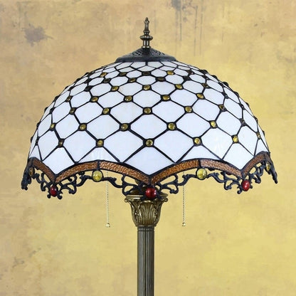 ELECTROPRIME Modern Mediterranean Floor Lamp Mosaic Glass Living Room Dining Room Bedroom Decorative Light (EU Plug)